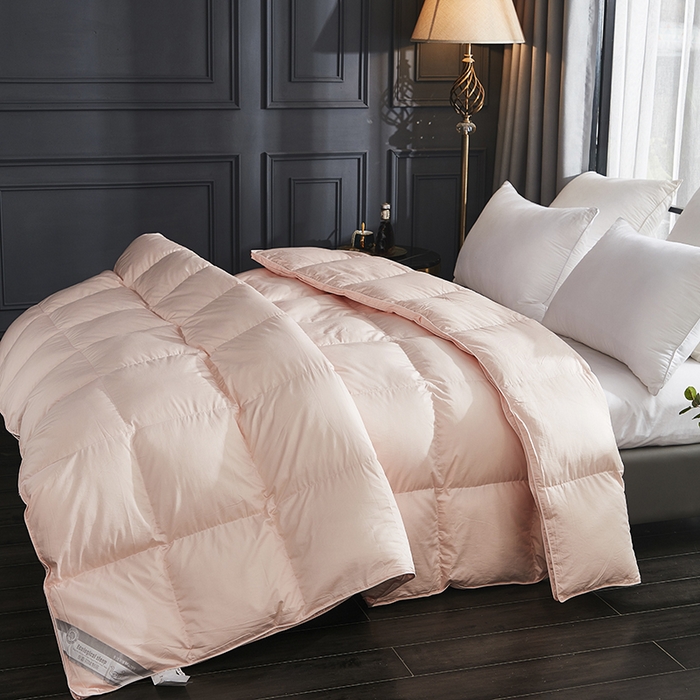 91家纺网 家纺一手货源 找家纺 御眠纺 2023新款直播电商柔赛丝立体羽绒被子被芯 玉色