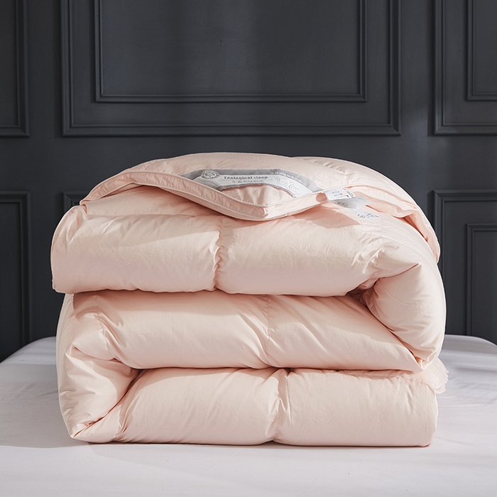 91家纺网 家纺一手货源 找家纺 御眠纺 2023新款直播电商柔赛丝立体羽绒被子被芯 玉色