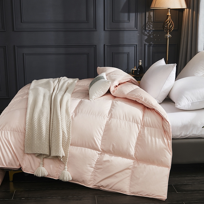 91家纺网 家纺一手货源 找家纺 御眠纺 2023新款直播电商柔赛丝立体羽绒被子被芯 玉色