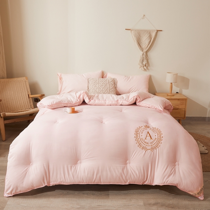 91家纺网 家纺一手货源 找家纺 美梦里2023新款A类母婴级生态原棉刺绣棉花被冬被芯夏被子 芙蓉玉