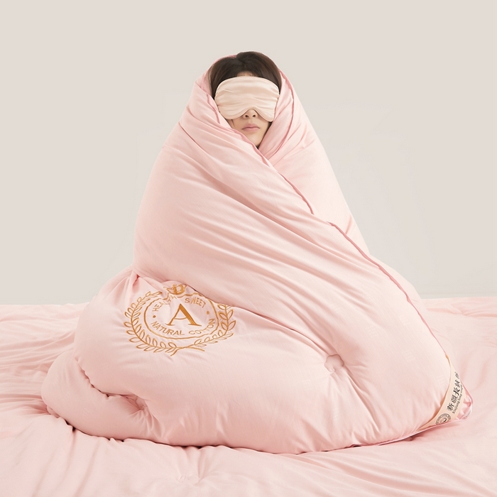 91家纺网 家纺一手货源 找家纺 美梦里2023新款A类母婴级生态原棉刺绣棉花被冬被芯夏被子 芙蓉玉