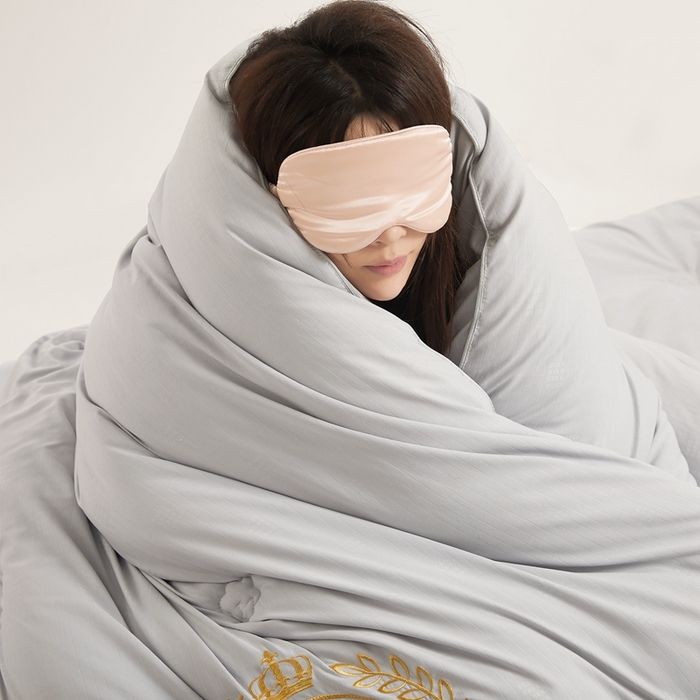 91家纺网 家纺一手货源 找家纺 美梦里2023新款A类母婴级生态原棉刺绣棉花被冬被芯夏被子 雅致灰