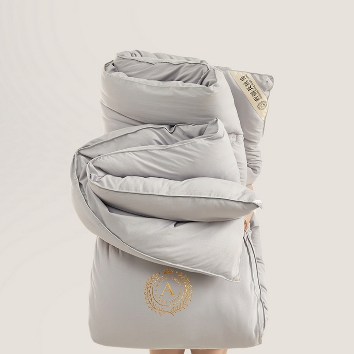 91家纺网 家纺一手货源 找家纺 美梦里2023新款A类母婴级生态原棉刺绣棉花被冬被芯夏被子 雅致灰