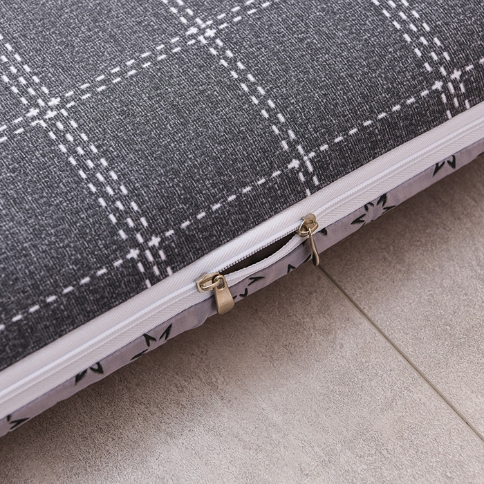 91家纺网 家纺一手货源 找家纺 亿丁点床垫 2023新款全棉可拆洗防滑款海棉垫5cm 秀丽-黑