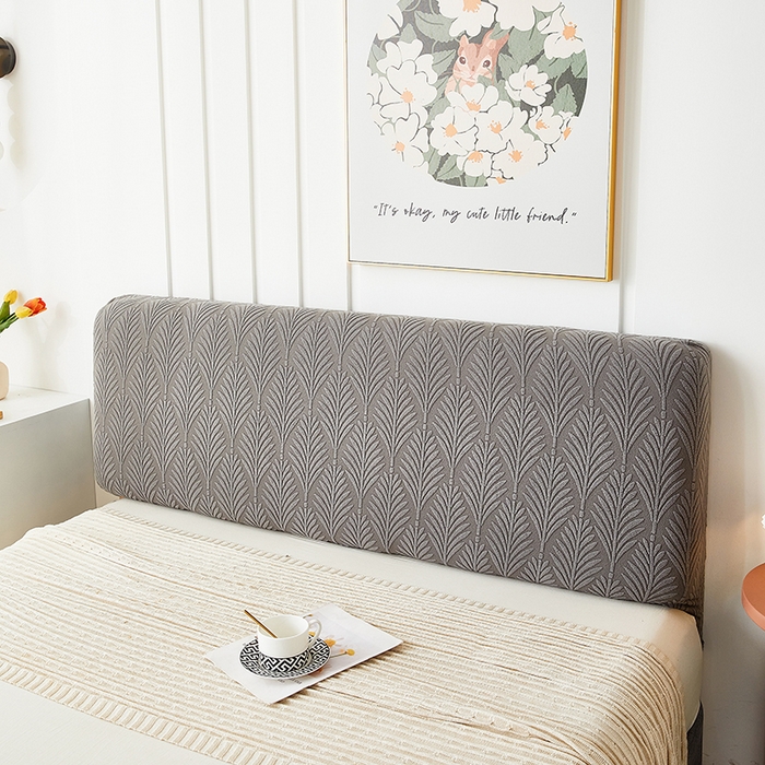 91家纺网 家纺一手货源 找家纺 （总）逐日沙发套 2023新款纯色提花床头罩叶恋系列