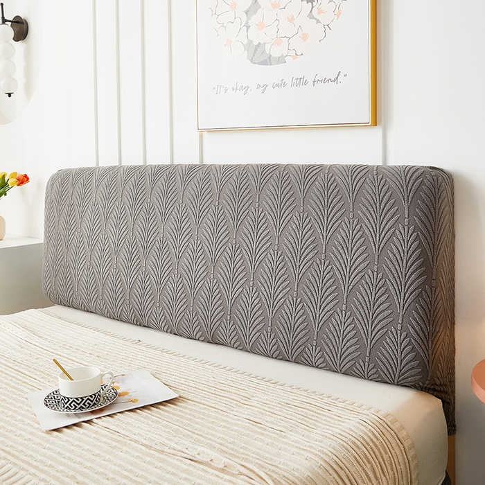 91家纺网 家纺一手货源 找家纺 （总）逐日沙发套 2023新款纯色提花床头罩叶恋系列