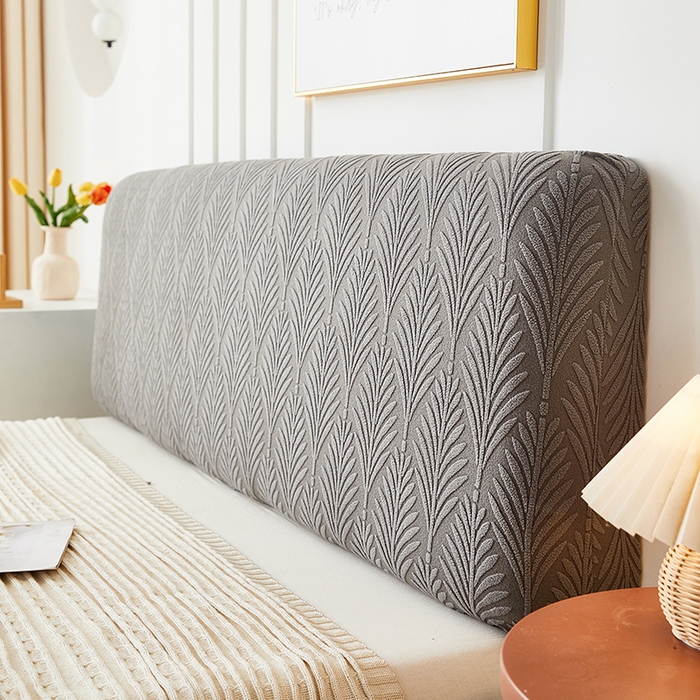 91家纺网 家纺一手货源 找家纺 （总）逐日沙发套 2023新款纯色提花床头罩叶恋系列