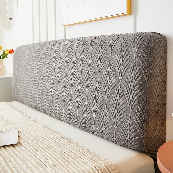 91家纺网 家纺一手货源 找家纺 （总）逐日沙发套 2023新款纯色提花床头罩叶恋系列