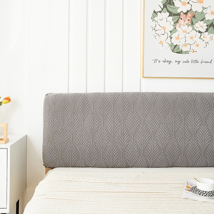 91家纺网 家纺一手货源 找家纺 （总）逐日沙发套 2023新款纯色提花床头罩叶恋系列