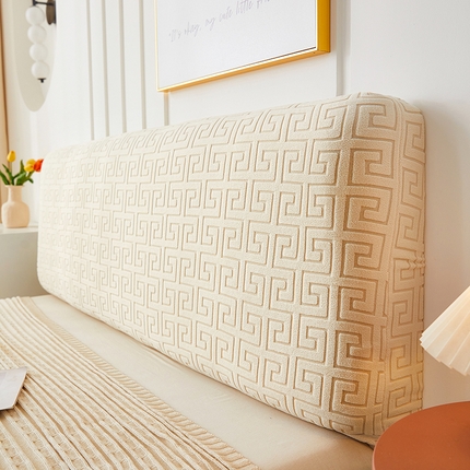 逐日沙发套 2023新款纯色提花床头罩雅韵系列 雅韵-米黄色