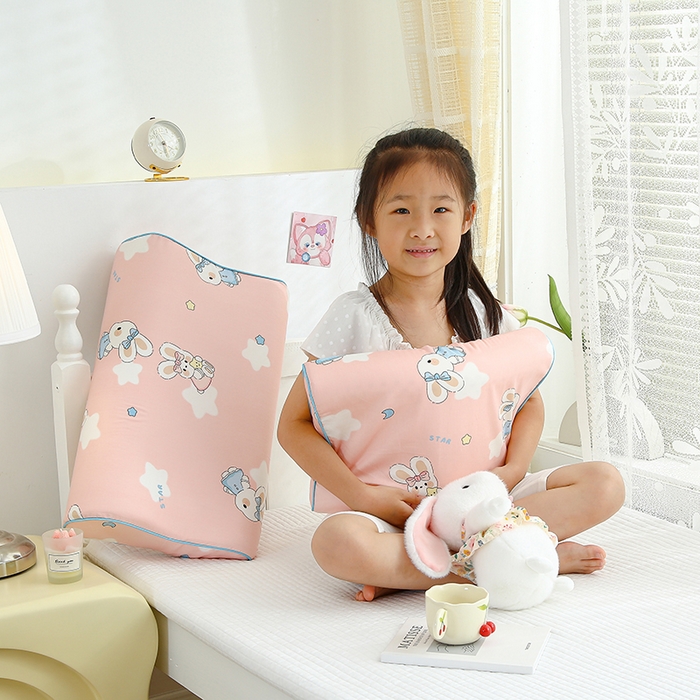 91家纺网 家纺一手货源 找家纺 良佐生活 2023新款A类全棉儿童乳胶枕头枕芯 乖乖兔