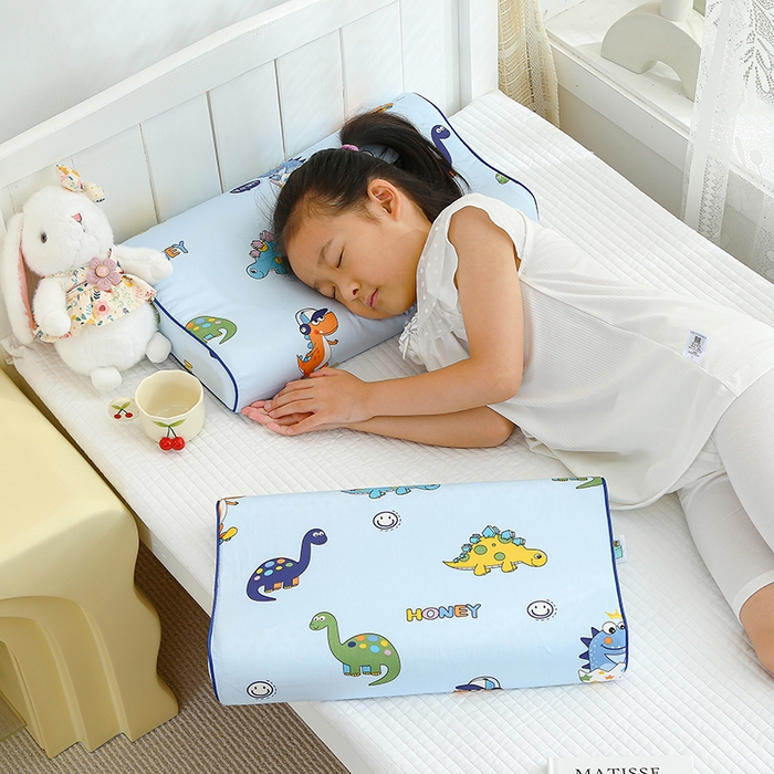 91家纺网 家纺一手货源 找家纺 良佐生活 2023新款A类全棉儿童乳胶枕头枕芯 快乐恐龙