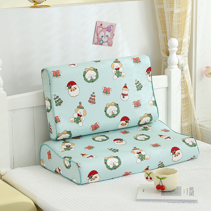 91家纺网 家纺一手货源 找家纺 良佐生活 2023新款A类全棉儿童乳胶枕头枕芯 圣诞节