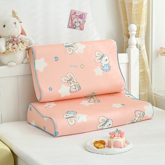 91家纺网 家纺一手货源 找家纺 良佐生活 2023新款A类全棉儿童乳胶枕头枕芯 乖乖兔