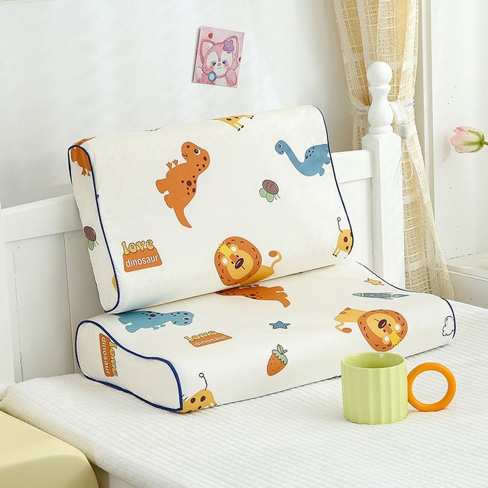 91家纺网 家纺一手货源 找家纺 良佐生活 2023新款A类全棉儿童乳胶枕头枕芯 丛林派对