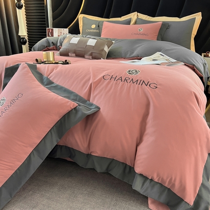 91家纺网 家纺一手货源 找家纺 （总）千希家纺家纺 2023新款亲肤磨毛刺绣四件套-时尚系列