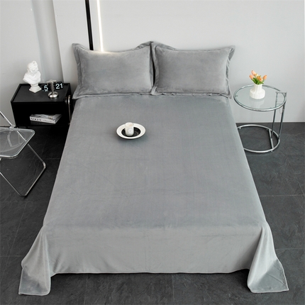 91家纺网 家纺一手货源 找家纺 （总）新款230克牛奶绒纯色床单定制定做尺寸