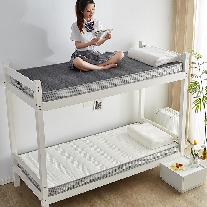 91家纺网 家纺一手货源 找家纺 锦丝钰床垫 开学季学生宿舍线条乳胶记忆海绵床垫 立体直线白色（6cm）