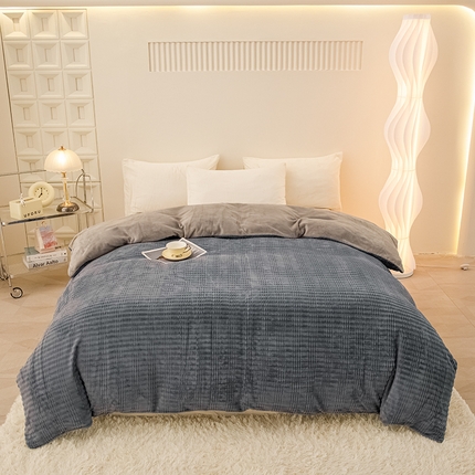 91家纺网 家纺一手货源 找家纺 （总）新品230克牛奶绒烂花单被套定做定制尺寸