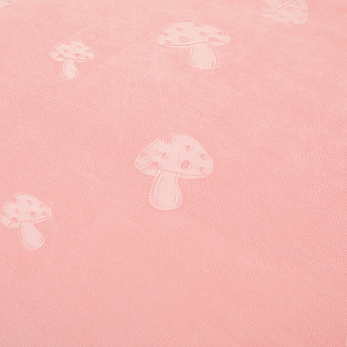 91家纺网 家纺一手货源 找家纺 新款全消光210克婴儿绒宝宝绒压花单被套定做定制尺寸 宝宝绒-粉蘑菇