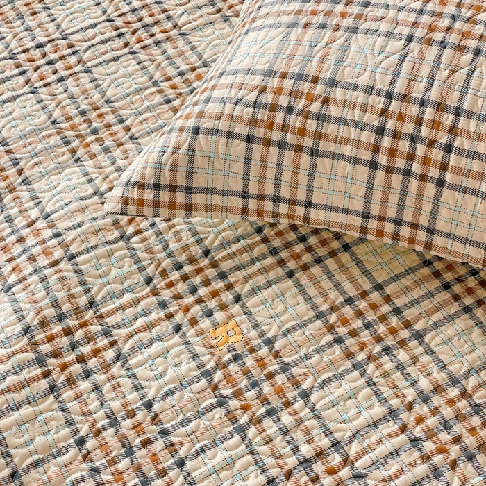 91家纺网 家纺一手货源 找家纺 40支全棉夹棉绗缝13372简约款印花多功能床盖夏被凉席 切尔西