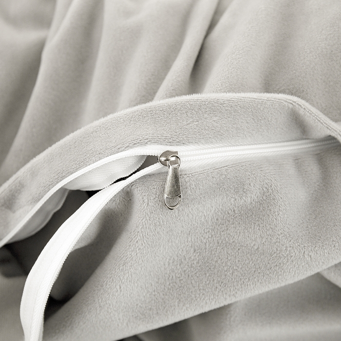 91家纺网 家纺一手货源 找家纺 新款全消光210克婴儿绒宝宝绒压花单被套定做定制尺寸 宝宝绒-灰小熊