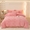 91家纺网 家纺一手货源 找家纺 新品牛奶绒烂花230克四件套可定做 粉玫瑰