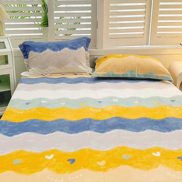 91家纺网 家纺一手货源 找家纺 新款230克印花牛奶绒床单定制定做尺寸  畅想