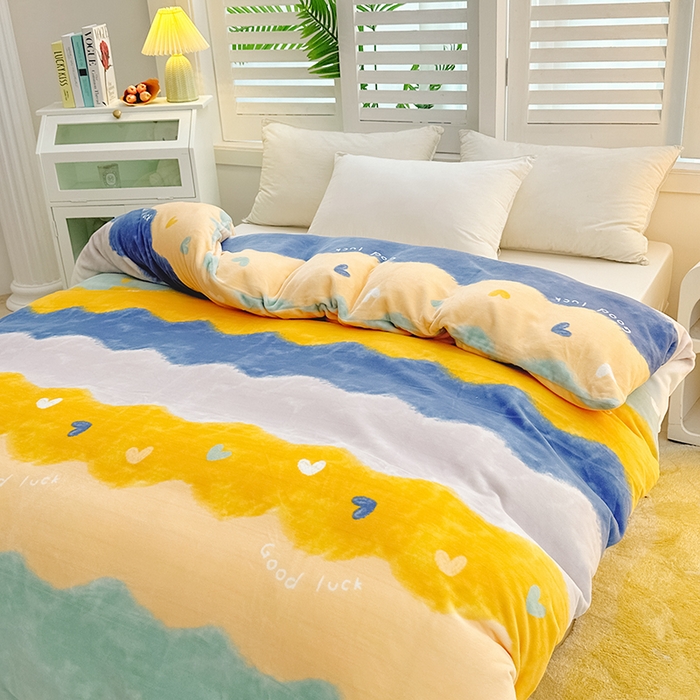 91家纺网 家纺一手货源 找家纺 新款230克高克重印花牛奶绒单被套定制定做尺寸 畅想