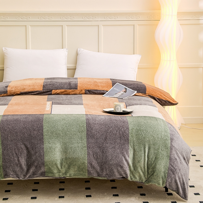 91家纺网 家纺一手货源 找家纺 新款230克高克重印花牛奶绒单被套定制定做尺寸 格调