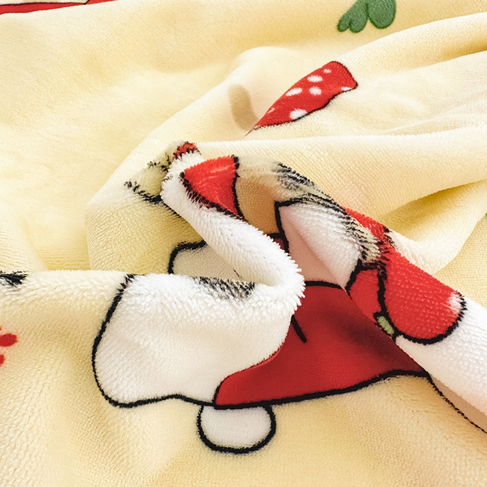 91家纺网 家纺一手货源 找家纺 新款230克高克重印花牛奶绒单被套定制定做尺寸 草莓兔