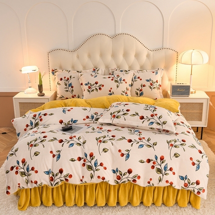 91家纺网 家纺一手货源 找家纺 （总）牵梦萦家纺 2025新款牛奶绒印花四件套系列