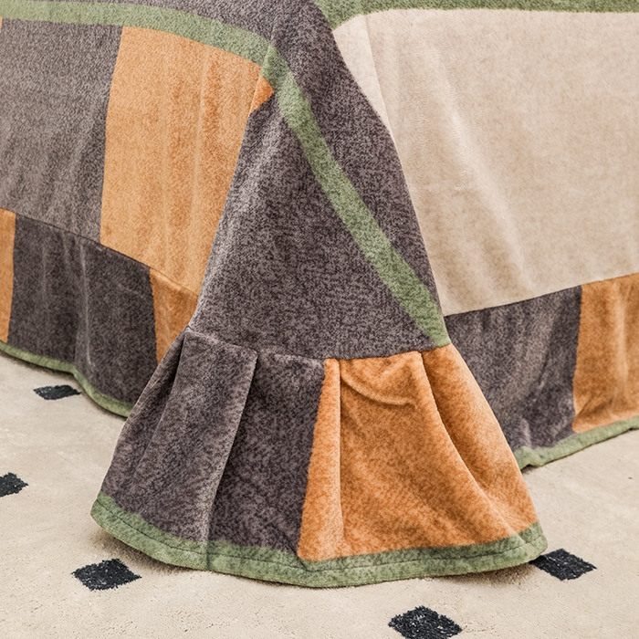 91家纺网 家纺一手货源 找家纺 新款230克高克重印花牛奶绒四件套定做定制尺寸 格调