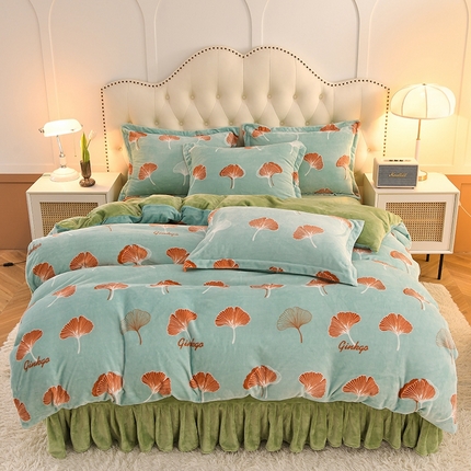 91家纺网 家纺一手货源 找家纺 （总）牵梦萦家纺 2025新款牛奶绒印花四件套系列