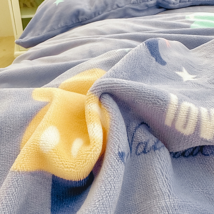 91家纺网 家纺一手货源 找家纺 新款230克高克重印花牛奶绒单被套定制定做尺寸 漫画树