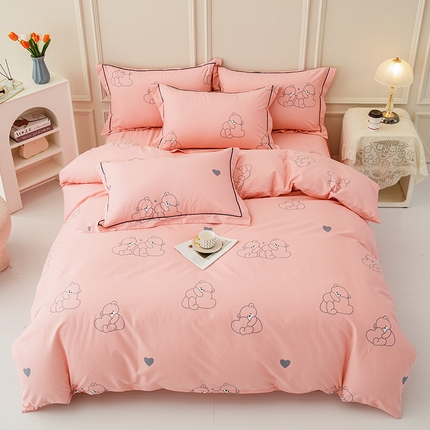 91家纺网 家纺一手货源 找家纺 （总）新款50双股澳棉印花四件套定做任意尺寸