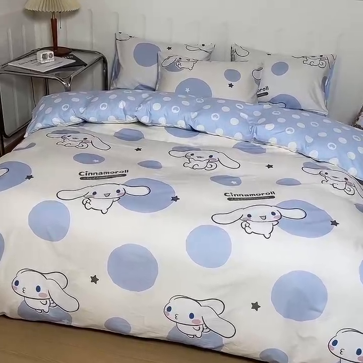 91家纺网 家纺一手货源 找家纺 （总）博雅 2023新款三丽鸥卡通全棉四件套系列--第二批