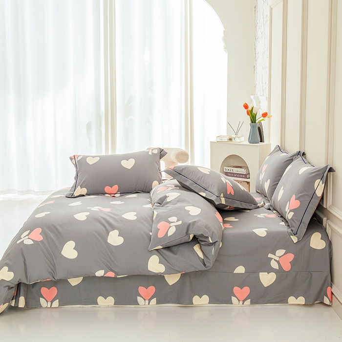 91家纺网 家纺一手货源 找家纺 新款50双股澳棉印花四件套定做任意尺寸 飘舞