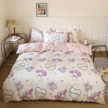 91家纺网 家纺一手货源 找家纺 （总）博雅 2023新款三丽鸥卡通全棉四件套系列--第二批