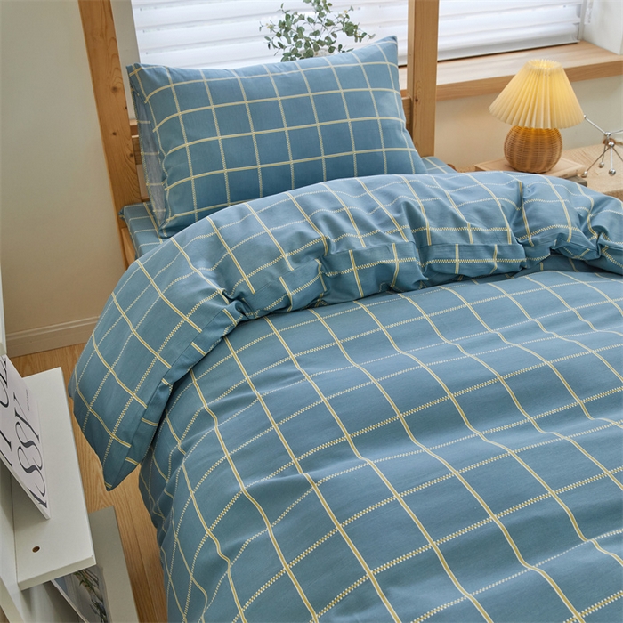 91家纺网 家纺一手货源 找家纺 杜先生 2023新款13372学生宿舍三件套纯棉三件套床单款 露西-绿