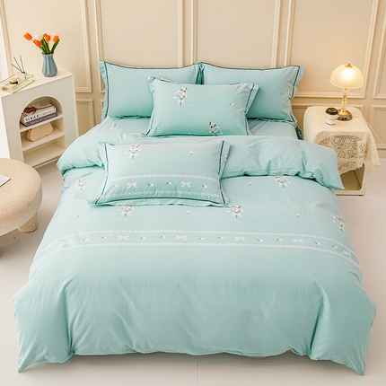 新款50双股澳棉印花四件套定做任意尺寸 邹菊花开