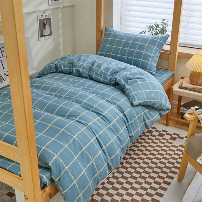 91家纺网 家纺一手货源 找家纺 杜先生 2023新款13372学生宿舍三件套纯棉三件套床单款 露西-绿