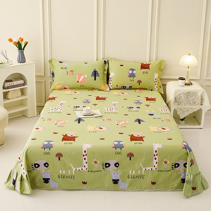 新款50双股澳棉印花单床单定做定制尺寸 动物世界