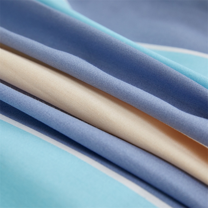 91家纺网 家纺一手货源 找家纺 杜先生 2023新款13372学生宿舍三件套纯棉三件套床单款 彩虹条