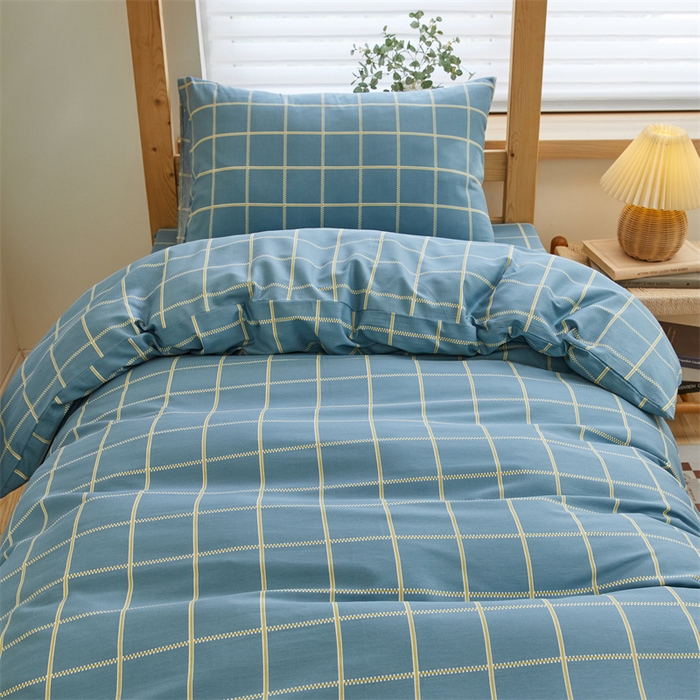 91家纺网 家纺一手货源 找家纺 杜先生 2023新款13372学生宿舍三件套纯棉三件套床单款 露西-绿