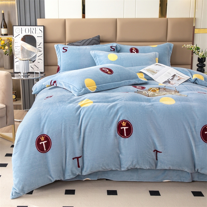 91家纺网 家纺一手货源 找家纺 优姿家纺 2024新款加厚全消光牛奶棉印花四件套 贵族生活