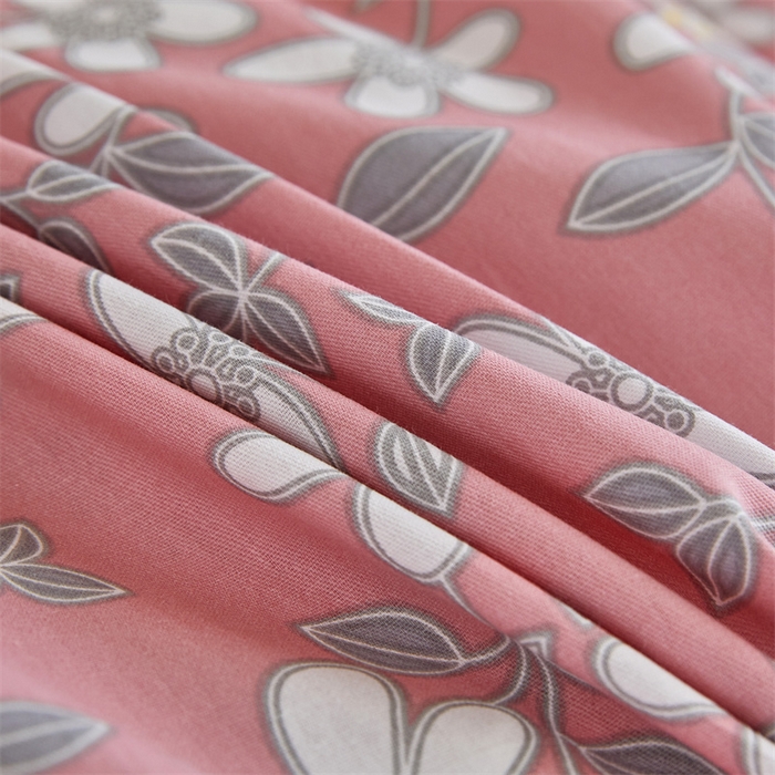 91家纺网 家纺一手货源 找家纺 杜先生 2023新款13372学生宿舍三件套纯棉三件套床单款 粉色小花花