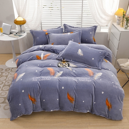 91家纺网 家纺一手货源 找家纺 （总）优姿家纺 2024新款加厚全消光牛奶棉印花四件套