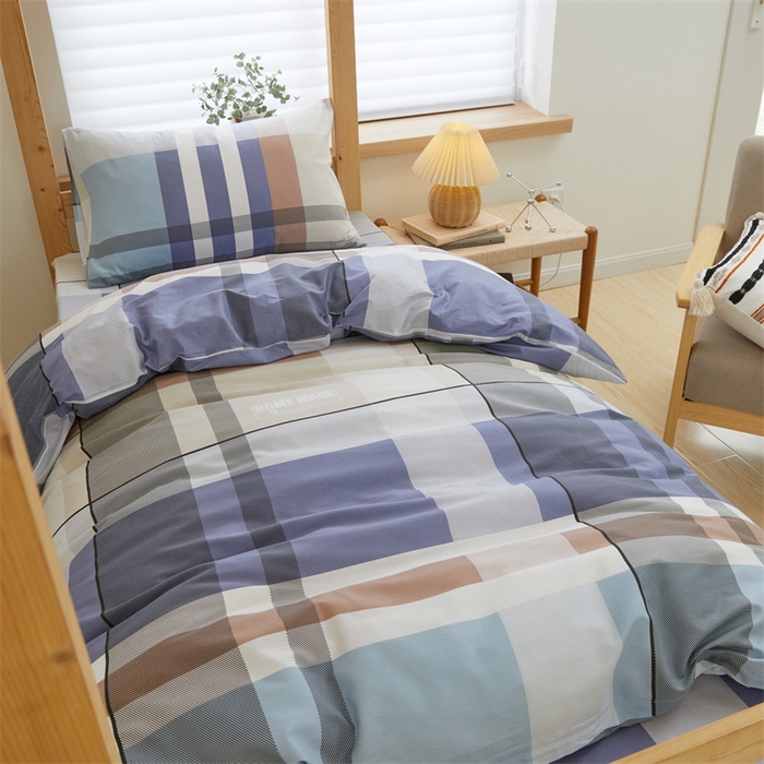 91家纺网 家纺一手货源 找家纺 杜先生 2023新款13372学生宿舍三件套纯棉三件套床单款 经典格调