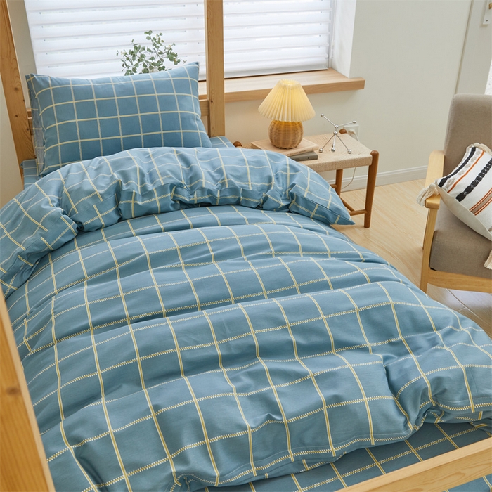 91家纺网 家纺一手货源 找家纺 杜先生 2023新款13372学生宿舍三件套纯棉三件套床单款 露西-绿